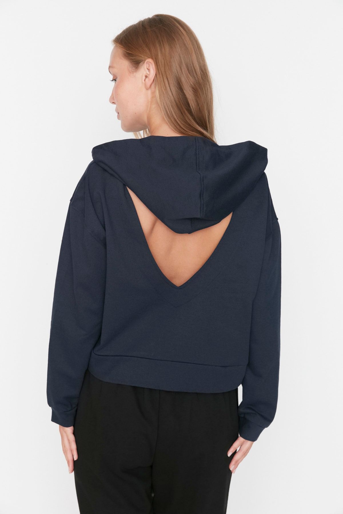 Trendyol Collection Sweatshirt Dunkelblau Regular Fit RA9008