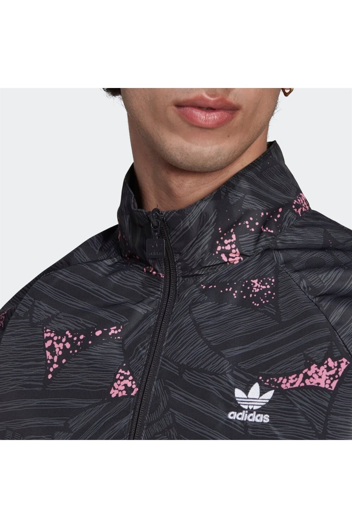 Trefoil allover print track jacket clearance