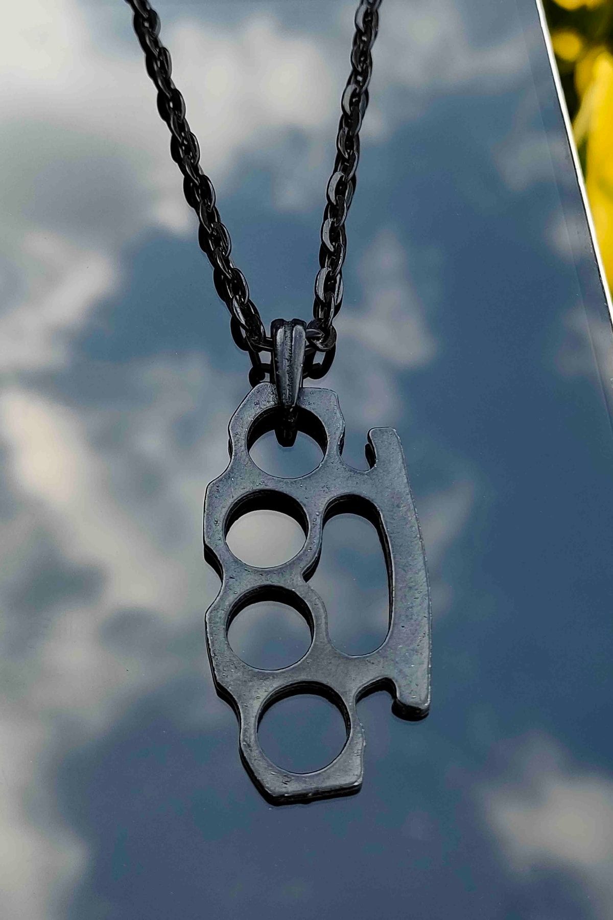 Brass hot sale knuckle necklace