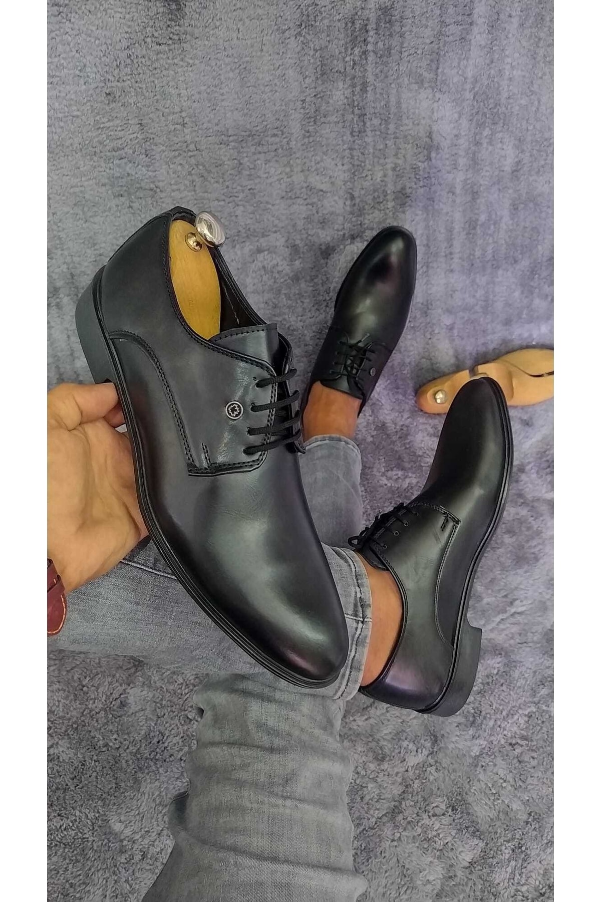 capel hor-se Erkek Siyah Damatlık Klasik Ayakkabı ZN7574