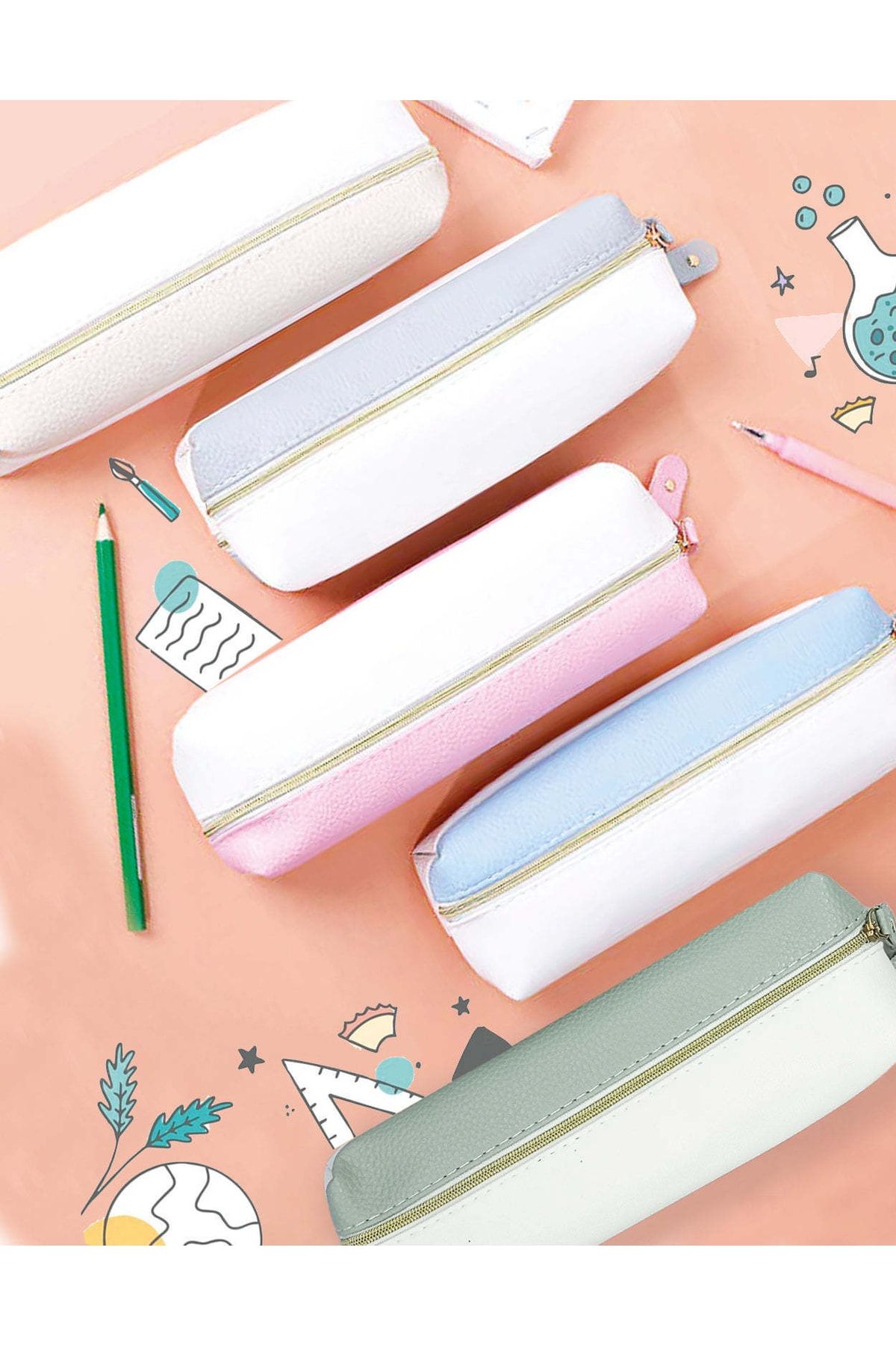Ka t Gemi D kkan Blue Double Sided Pencil Case