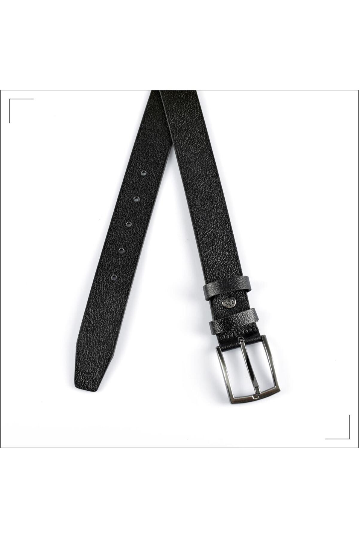 کمربند مردانه مشکی Derimo Leather | 01.XX.BATTALMANDA اورجینال - تصویر 2