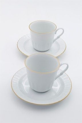 Porselen Sedef Yaldızlı Çay Fincan Ve Nescafetakımı 6 Lı Sf02ct23 INT-KUTAHYA4792