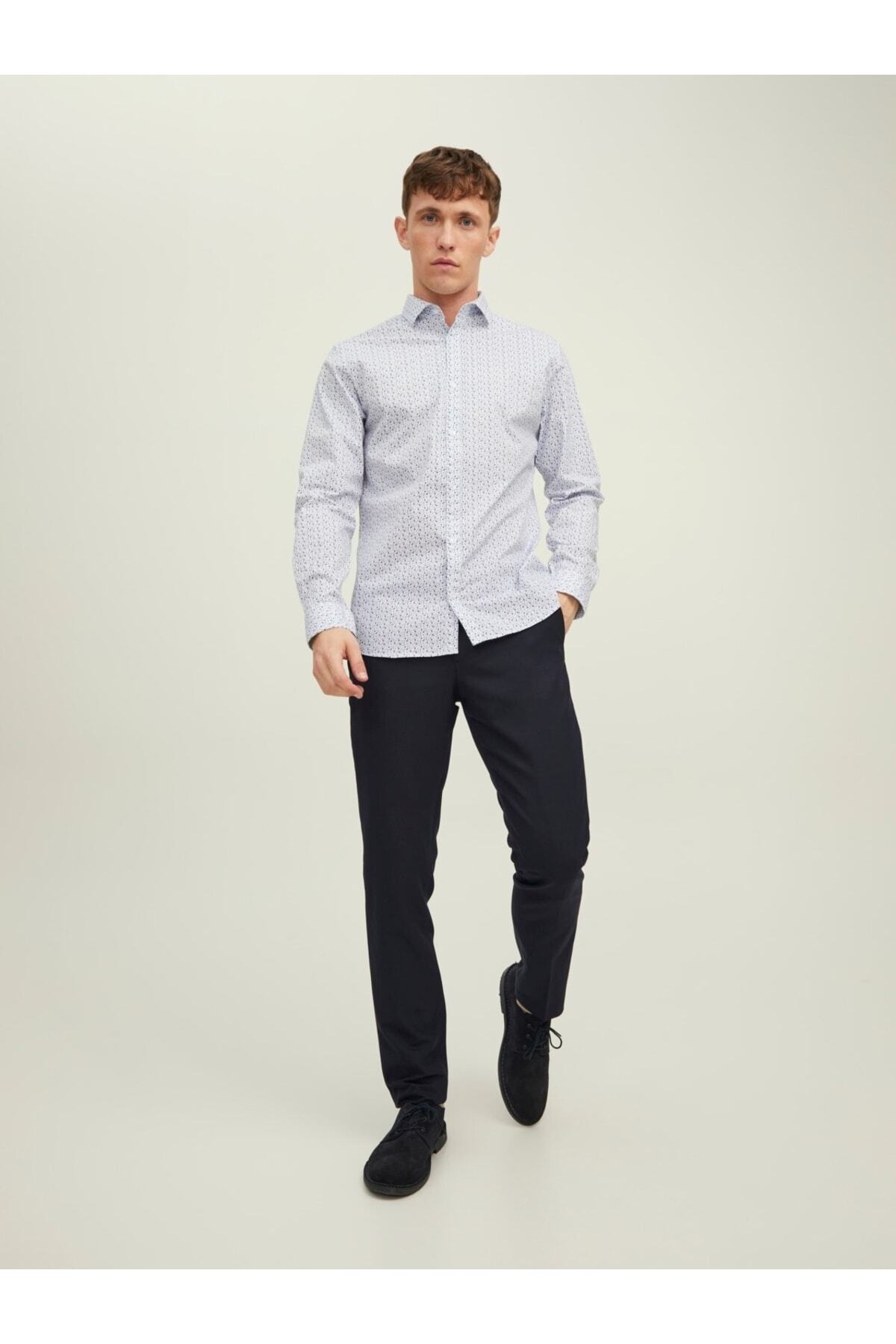 پیراهن مردانه راسته آستین بلند | جک اند جونز Jack & Jones 12215450 - تصویر 7