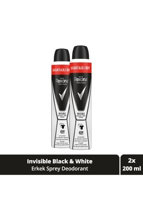 Men Erkek Sprey Deodorant Invisible On Black + White Clothes Avantajlı Boy 200 ml x2 Adet SET.UNİ.2864