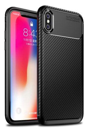 Iphone X Uyumlu Kılıf Koruyucu Silikon Siyah enNGRip8x