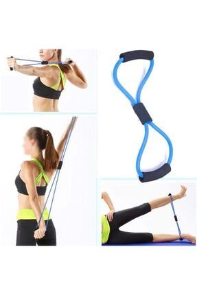 Egzersiz Pilates Direnç Bandı - Mavi 8LASTİKKIRMIZI