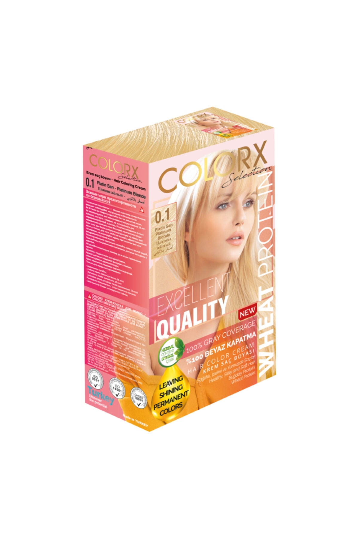 COLORX Set Saç Boyası-0.1-platin Sarı