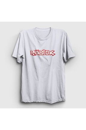 Unisex Beyaz Logo Roblox Tişört 31263tt