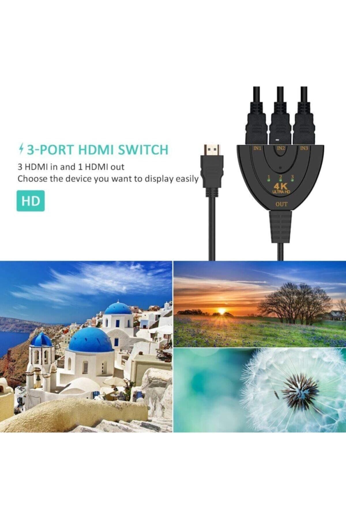 Coverzone-Full Hd 4K HDMI Multiplexer Multiplexer Swtich 3 Input 1 Output Multiplexer HDMI Grnt-1 5