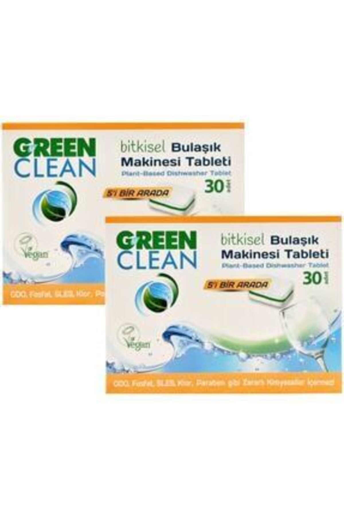 U Green Clean Green Clean Doğal Bulaşık Makinesi Tableti 30'lu X 2 Adet