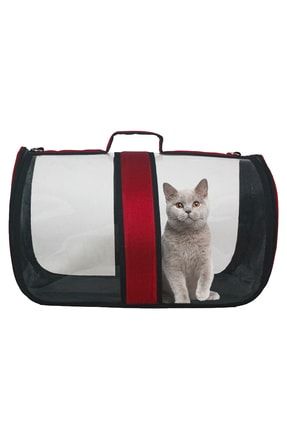 Tarcin Petfashion Tarcin Kedi Kopek Tasima Cantasi Seffaf Lux Kirmizi Trendyol