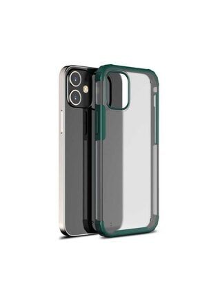 Apple Iphone 12 Kılıf Mat Volks Case Koyu Yeşil MBX14546