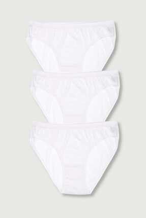 Kadın Beyaz 3'lü Paket Bikini Külot ELF568T0635CCM3
