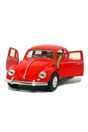 Volkswagen Kırmızı Metal Mini Vosvos Çek Bırak Oyuncak Araba oyuncak 1