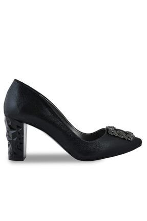 Kadın Abiye Taşlı Kısa Topuk Ayakkabı AT844-101