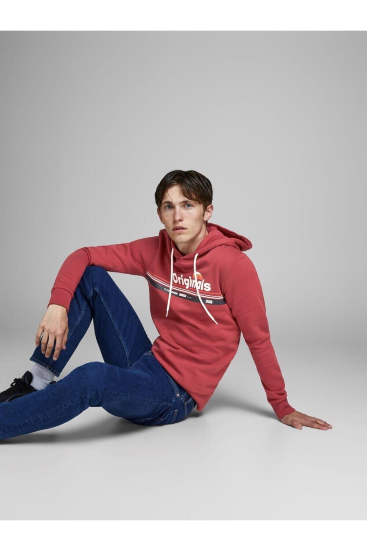 سویشرت مردانه طرح دار بند دار | جک اند جونز Jack & Jones 12160123 - تصویر 6
