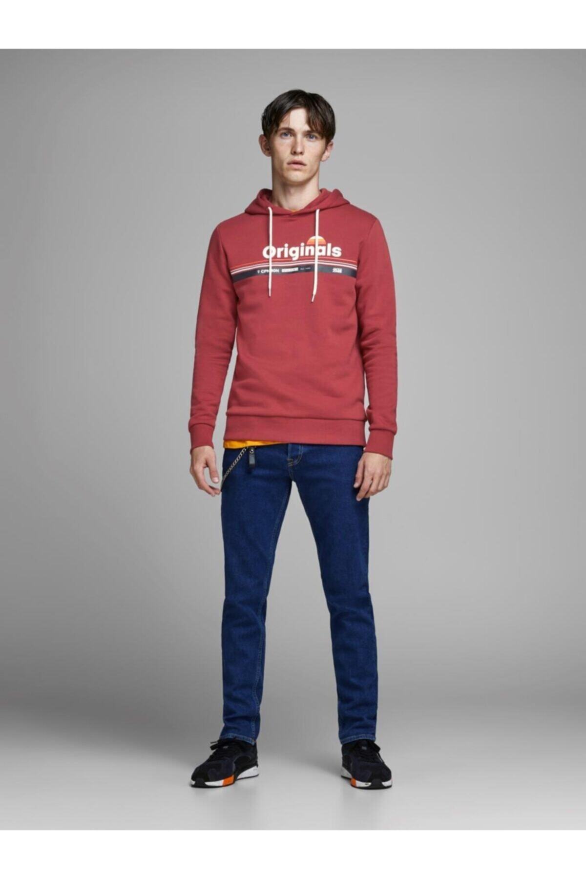 سویشرت مردانه طرح دار بند دار | جک اند جونز Jack & Jones 12160123 - تصویر 8
