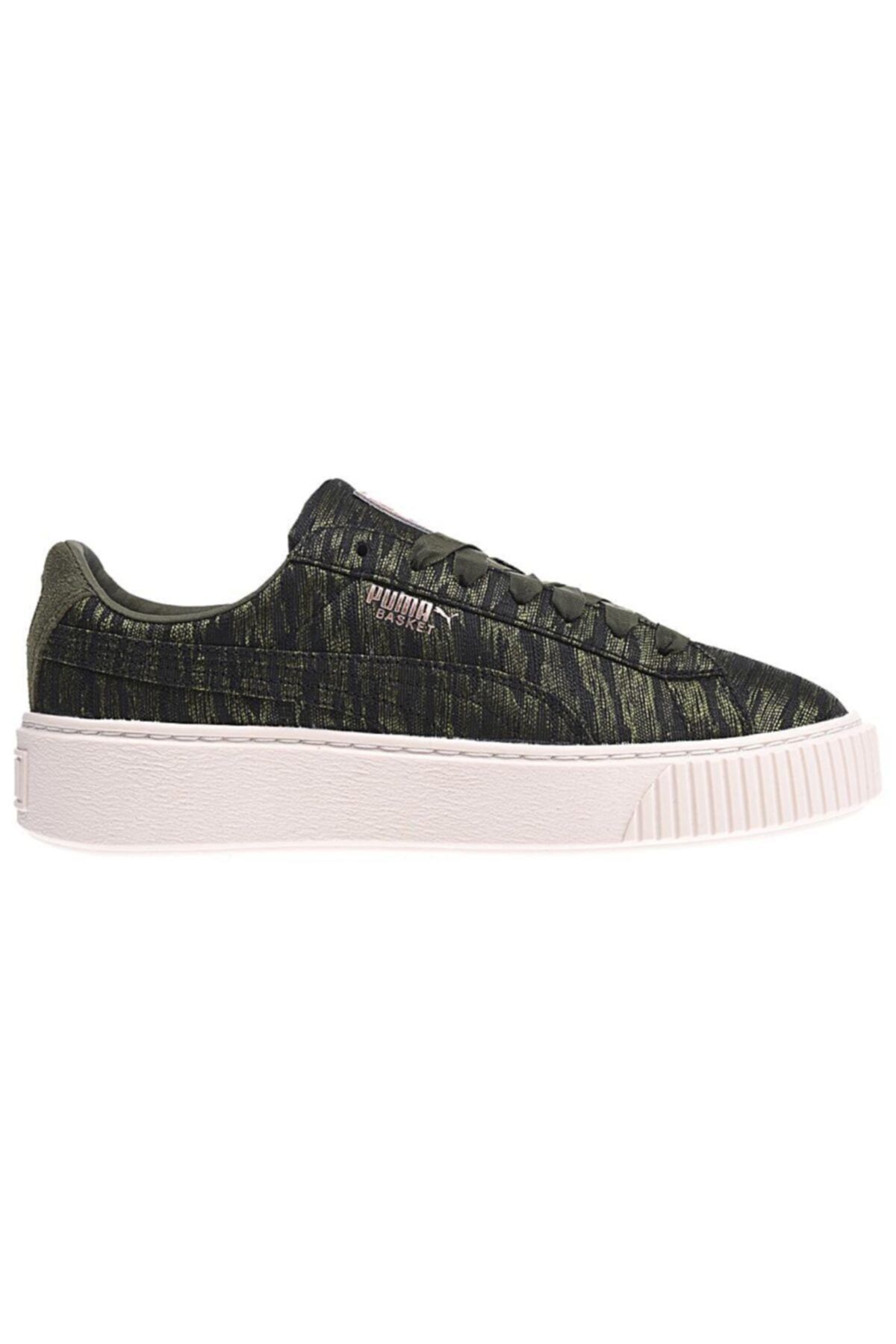 Puma BASKET PLATFORM VR Khaki Women s Sneaker 100293665 Trendyol