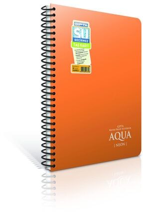 Aqua Neon A6 (mini Boy) Spr. Pp Kapak Su Geçirmez Taş Kağıt Defter 80 Yp. Kareli (24 Lü Paket) GIPTA-3-1916000-2011