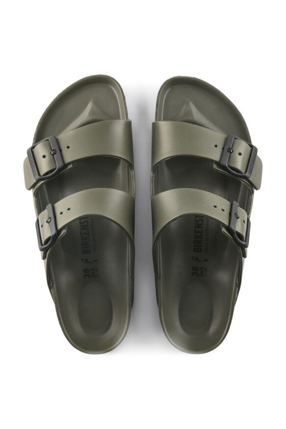 دمپایی بیرکن استاک زنانه اوا خاکی         | Birkenstock 129493-1438 CN - تصویر 4