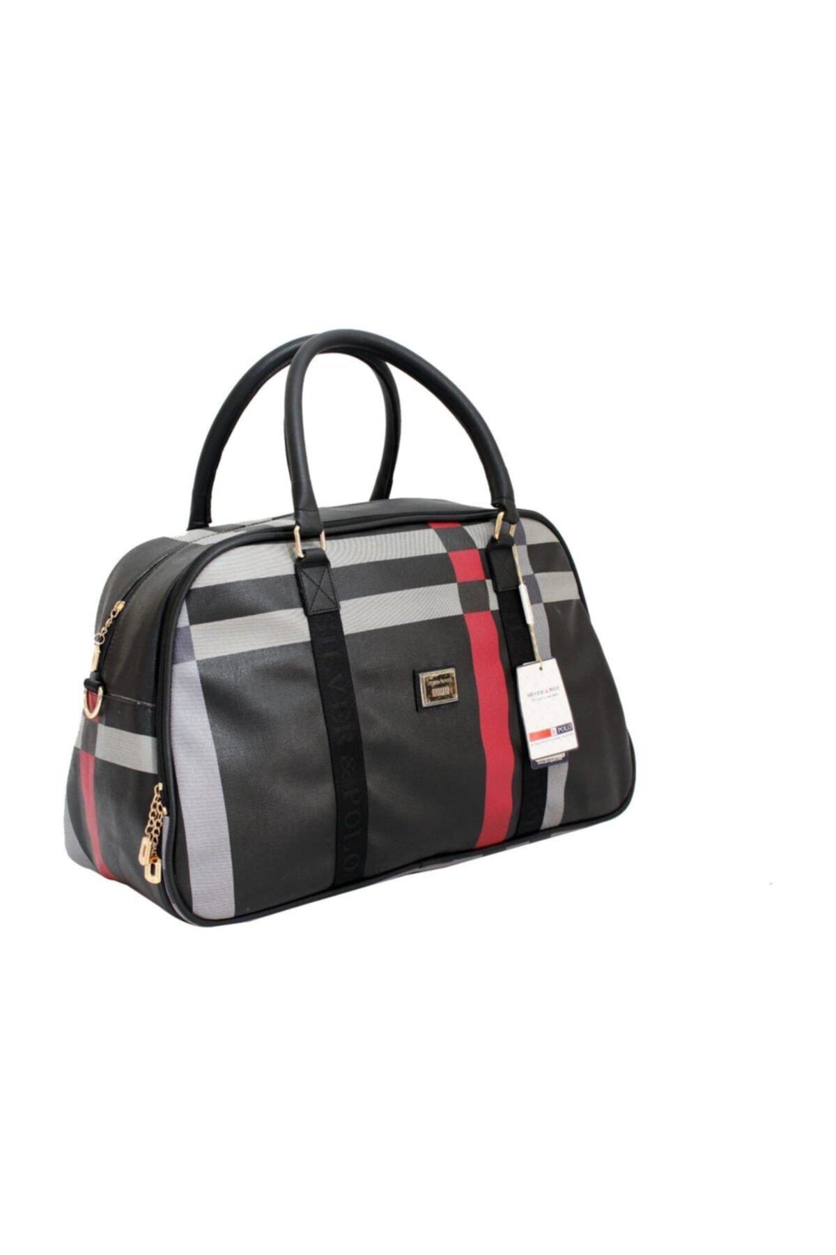 Sp 673-9712-s Siyah Ekoseli Seyahat Çantası