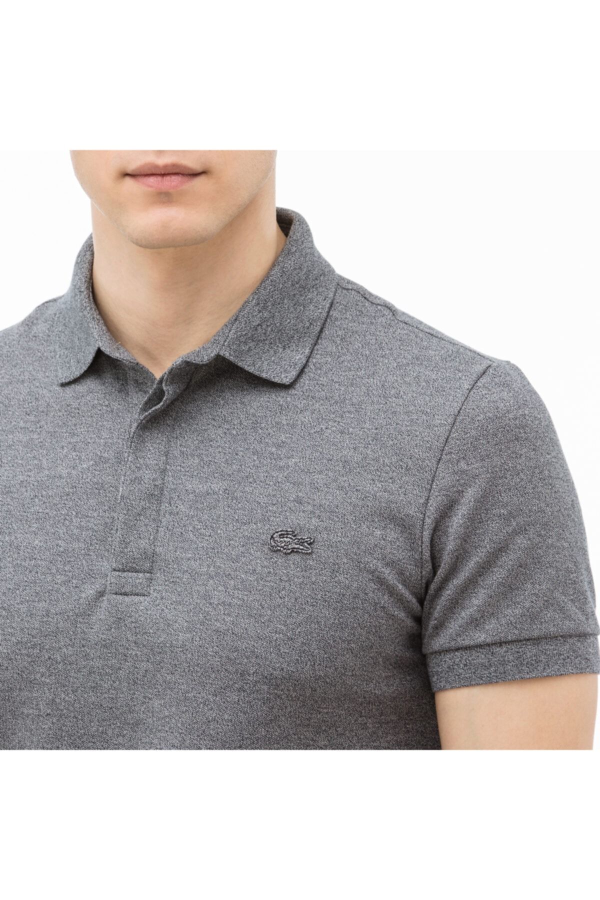تی شرت یقه پولو صورتی مردانه چوگان خاکستری به طور منظم Lacoste