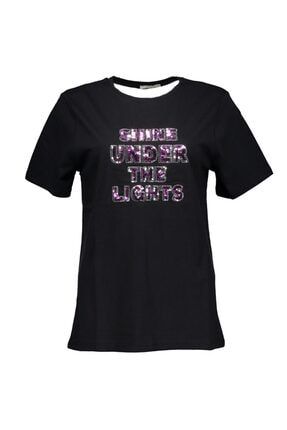 Siyah Kadın Sıyah Spor Regular Kısa Kol T-shirt UCB142940A41