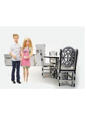 Barbie Bebek Uyumlu Kız Çocuk Mutfak Seti Eğitici Evcilik Oyuncak wdy44512