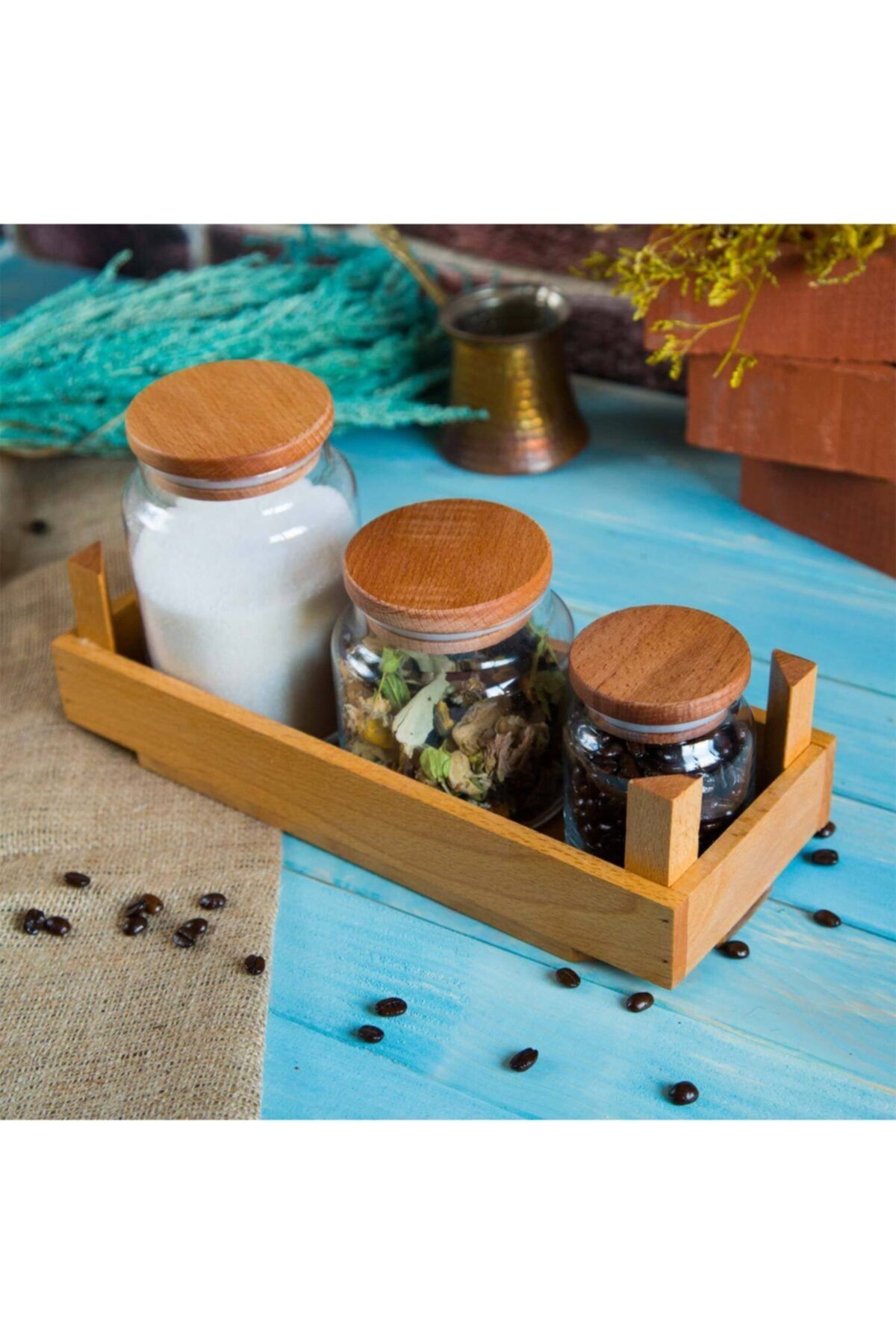 JOY KİTCHEN Ahşap Sunum Kasası Organizer Düzenleyici Kutu 12x32 Cm ZO9101