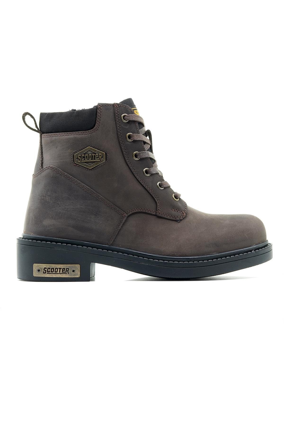 اسکوتر چکمه‌های چرمی مردانه اسکوتر 20k M5121cko