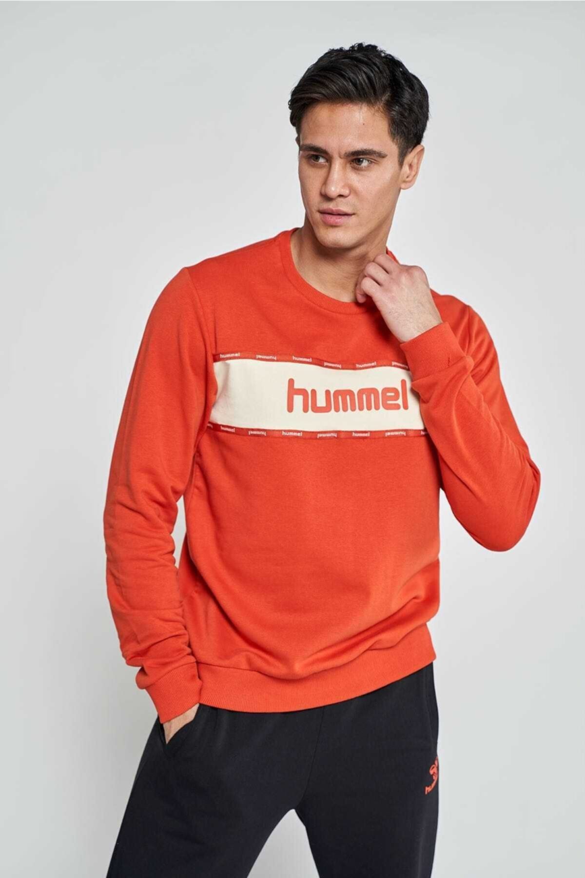 سویشرت ملاموس مردانه نارنجی هومل Hummel (برند دانمارک)
