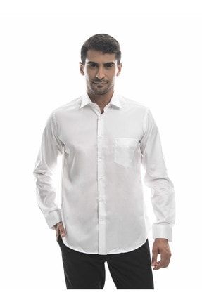 Beyaz Regular Fit Takım Elbise Gömlek 8001908B