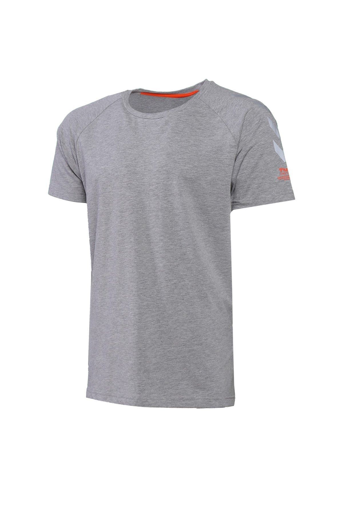 تی شرت ورزش قابل تنفس مردانه خاکستری هومل Hummel (برند دانمارک)