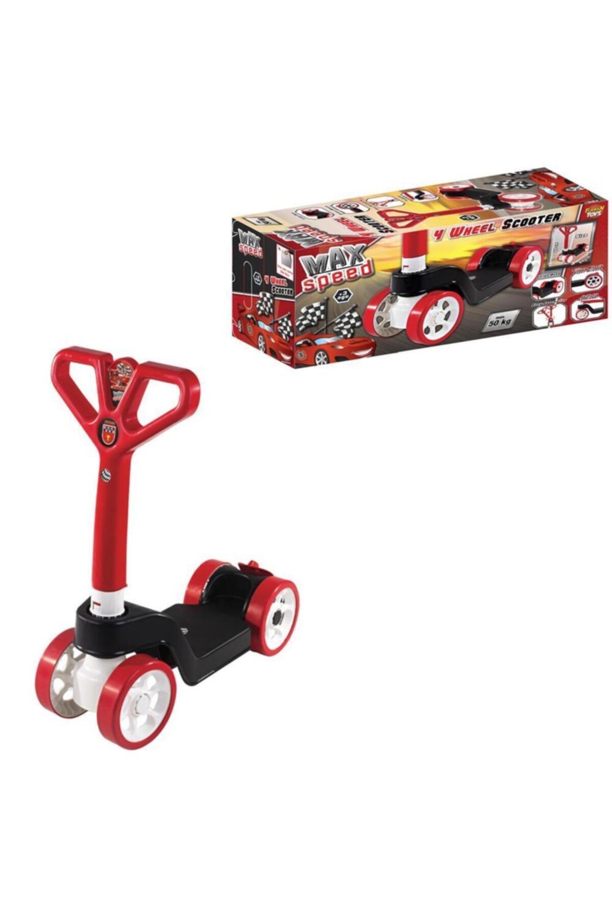 اسکوتر کودکان چند رنگ مردانه و زنانه حداکثر سرعت 4 چرخ Furkan Toys