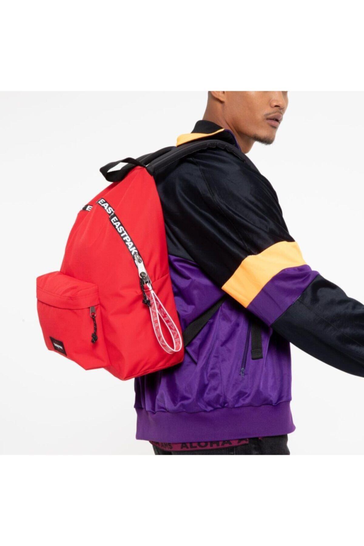 کوله پشتی زنانه سفید Eastpak | PADDED PAK'R BOLD TAPED اورجینال - تصویر 5