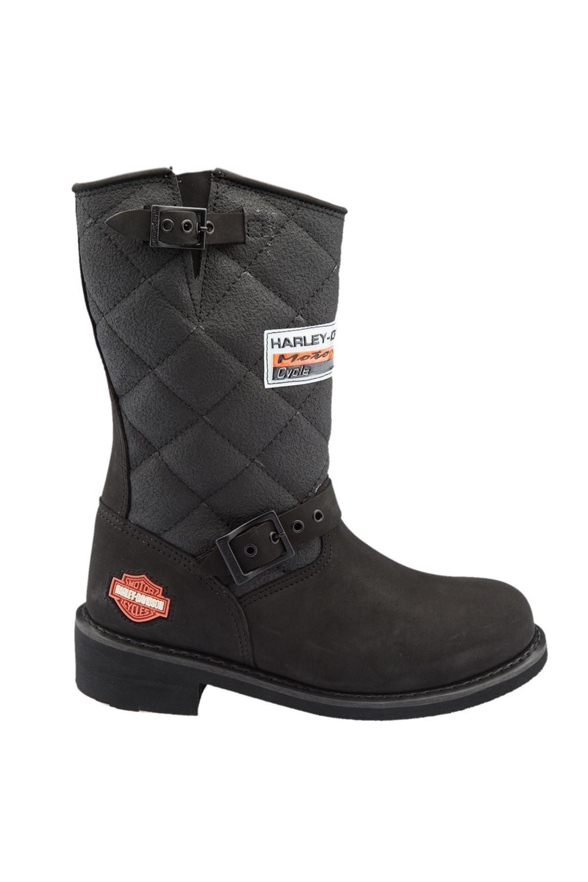 چکمه مشکی زنانه لاکونیا 025G100071 اورجینال Harley Davidson