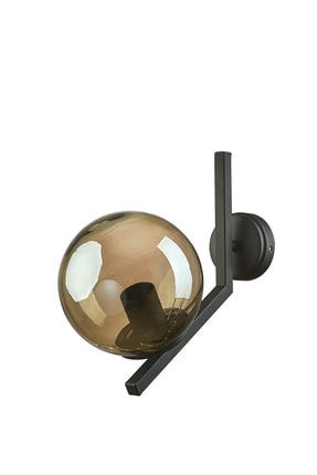 Tanya Modern Tasarım Kapalı Globe Camlı Aplik TANYAAPLİKSİYAHFÜME