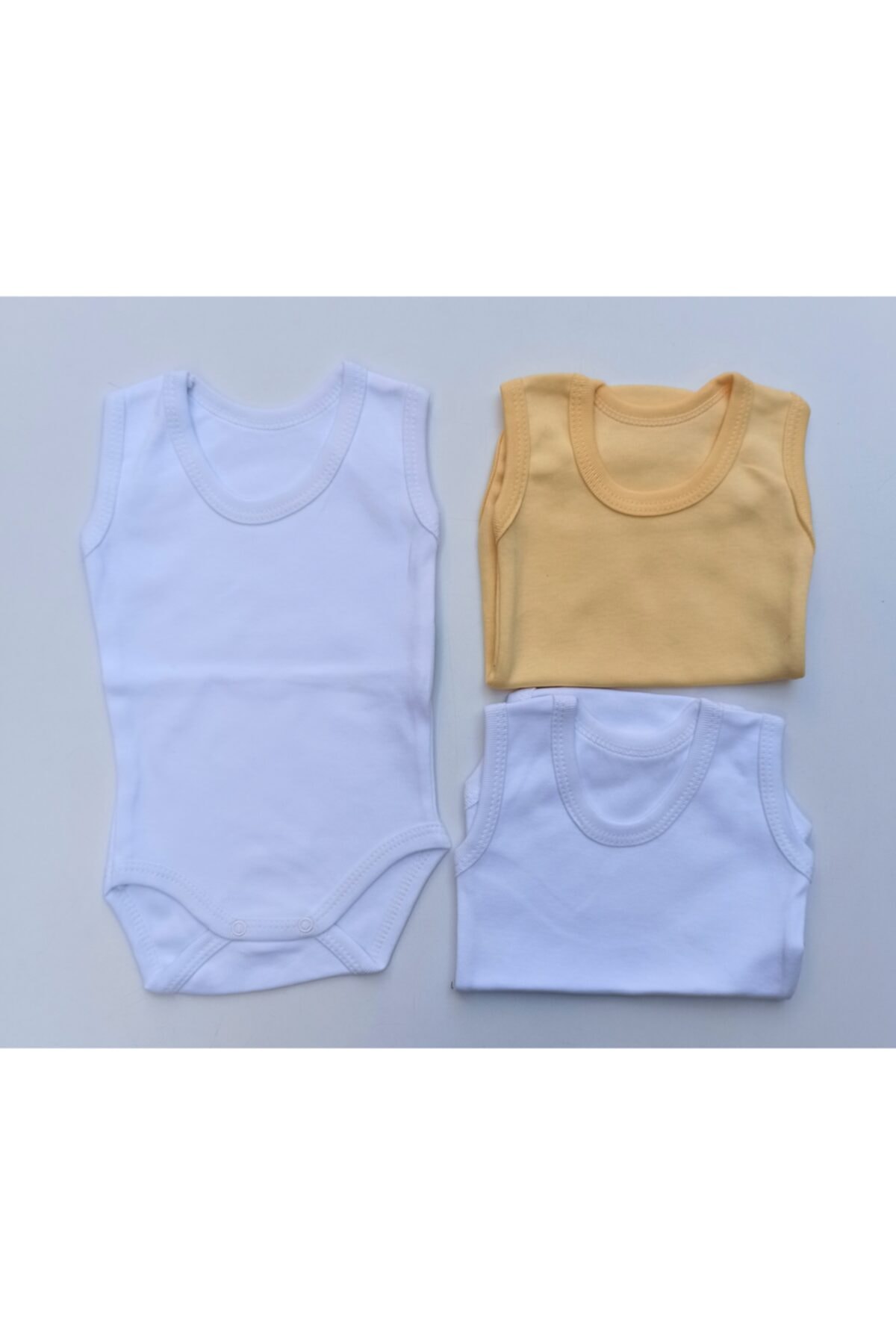 بادی نوزادی پسرانه – دخترانه سفید özdemirli bebe | ka3 اورجینال - تصویر 2