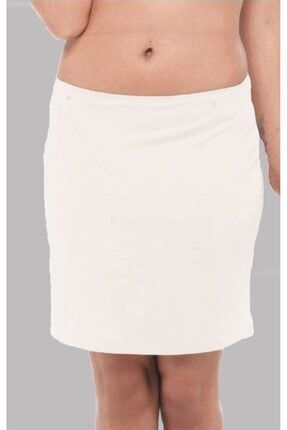 Kadın Beyaz Modal Geniş Uzun Etek Astarı Jüpon 2'li 1059 5003112