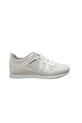 Beyaz - Erkek Sneaker Nefes Alan Fileli Bağcıklı Günlük Spor Ayakkabı 159 PRA-212991-315336