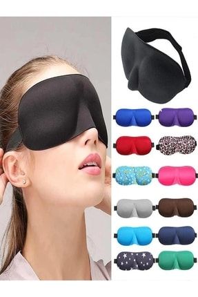 3d Boyutlu Siyah Renkli Doğal Uyku Göz Maskesi Relax Seyahat Göz Bandı 3D