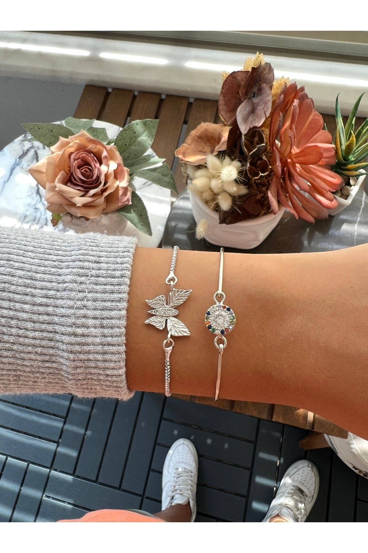 Bracelet set silver hotsell
