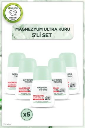 5'li Garnier Mineral Magnezyum Ultra Kuru Roll-On Deodorant Seti PKTGRNMGKRDEOST