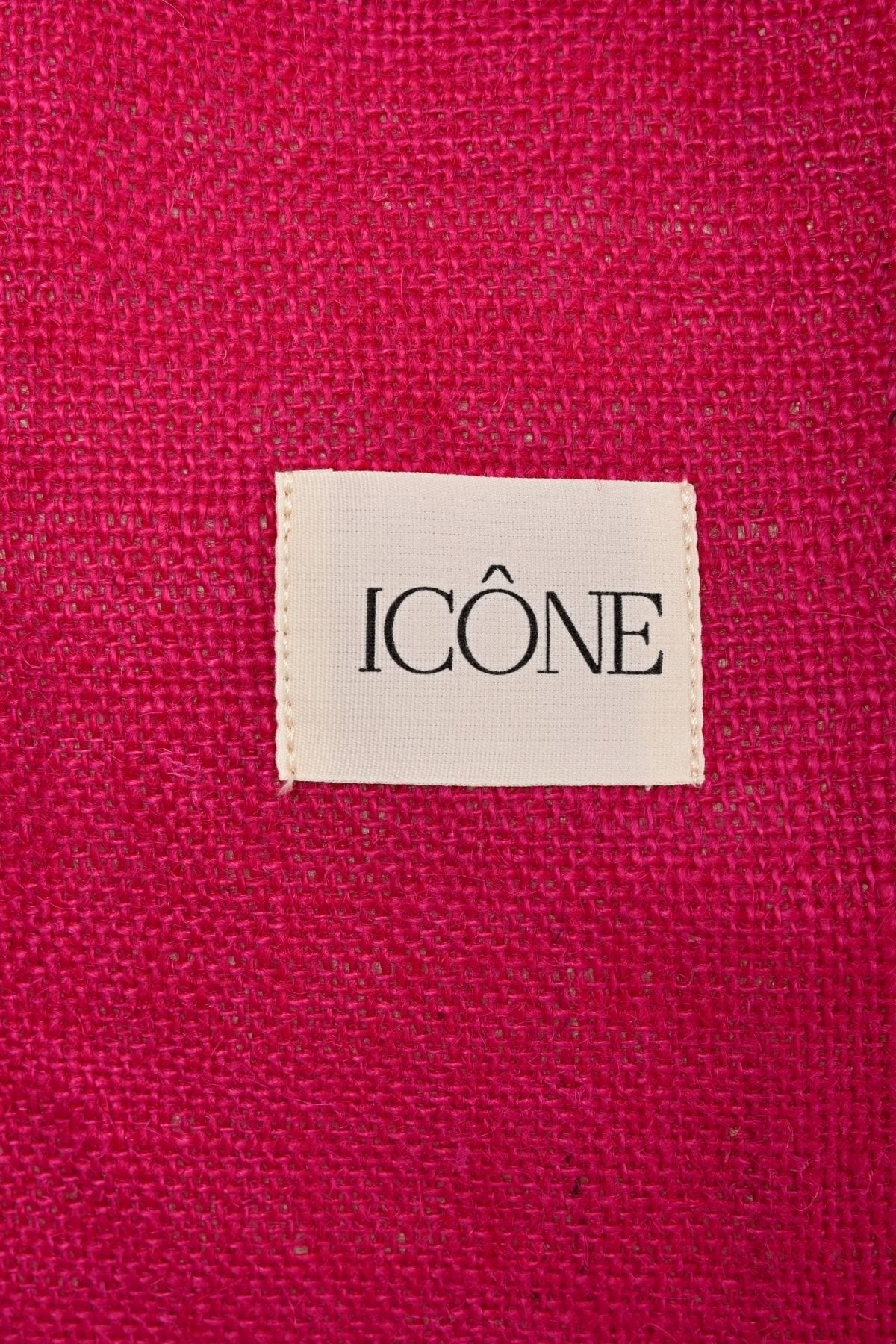 ICONE BAG-Fuchsia Color Women's Bag, Women's Straw Hand and Shoulder Bag, Straw Bag, Linen Bag, Straw Bag 3