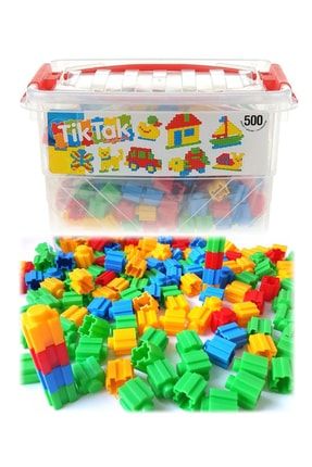 Eğitici Tik Tak Box Bloklar 500 Parça Kutulu Lego Blocks Yapı Blokları Seti Öğretici Oyuncak Set TYC00436112688