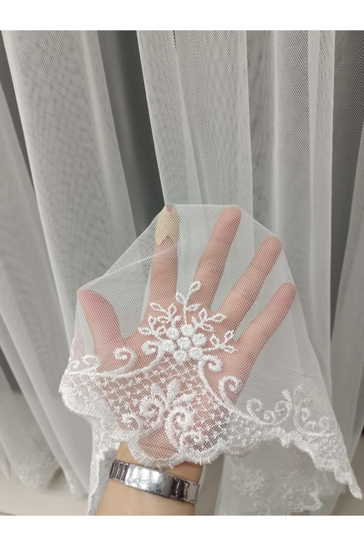 Epay Arne Etek Grek Petek Zemin Tül Düz Perde (1,2,5) Orta Pile