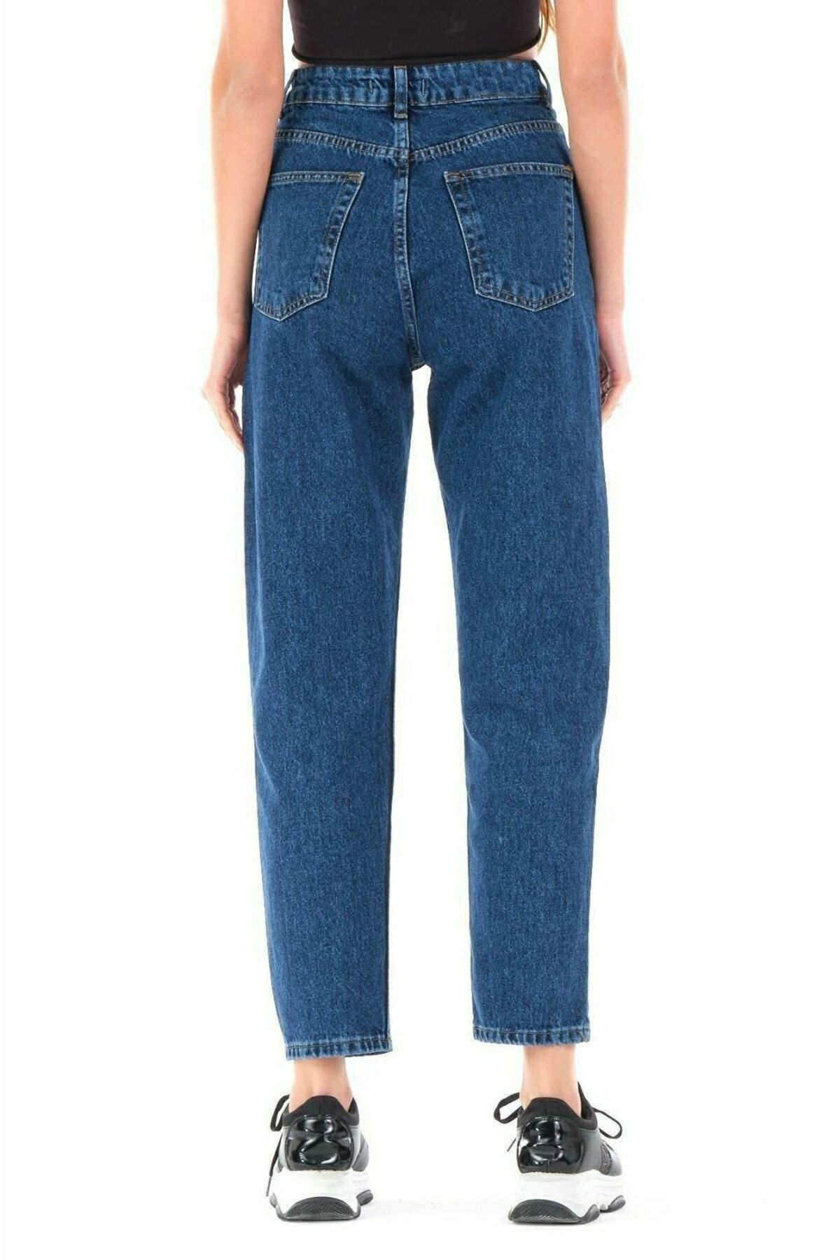 Dark denim mom jeans hotsell
