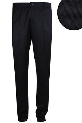 Erkek Siyah Klasik Kesim Armürlü Keten Pantolon linen trousers1000