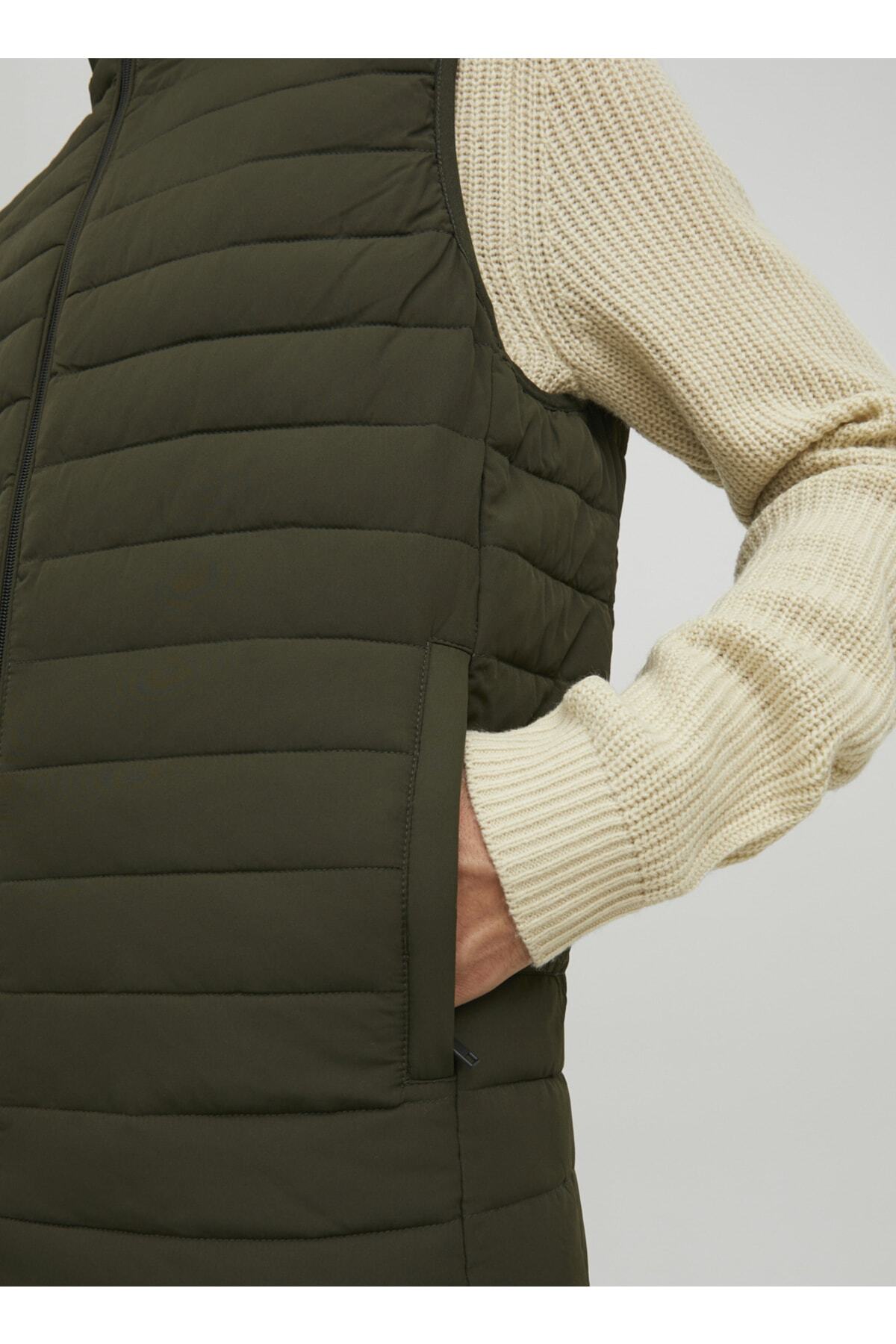 جلیقه جک اند جونز مردانه دوختنی سبز  راسته Regular/رگولار    بیسیک کژوال/روزمره | Jack & Jones 5002930287 - تصویر 5